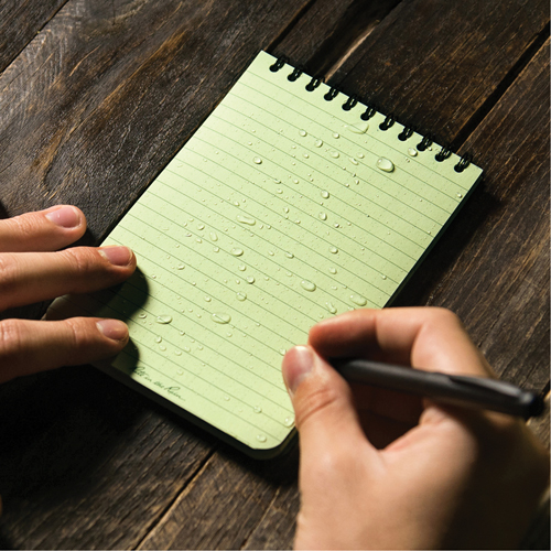 Carnet de notes de poche &agrave; spirale, Couverture souple, Vert, 100 Pages, 4" , 6"  Distribution Industrielle GC