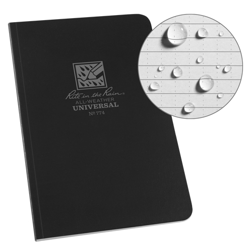 Livre reli&eacute; Field-Flex, Couverture souple, Noir, 128 Pages, 4-5/8" , 7-1/4"  Distribution Industrielle GC