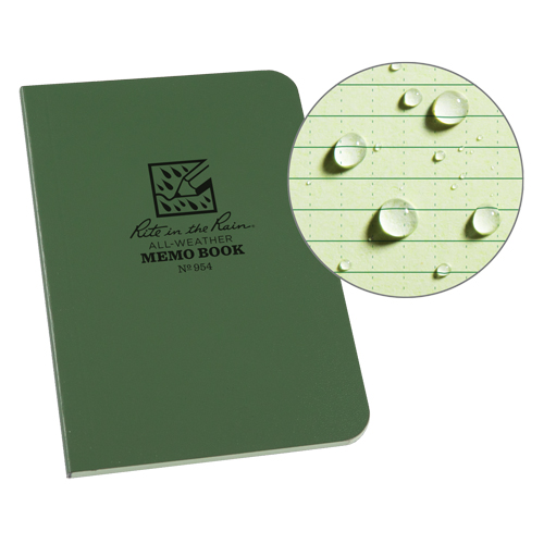 Livre m&eacute;mo, Couverture souple, Vert, 112 Pages, 3-1/2" , 5"  Distribution Industrielle GC