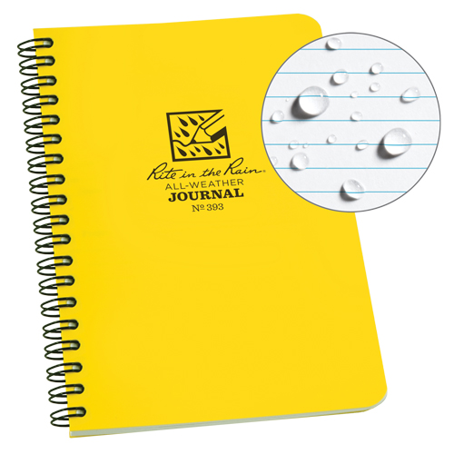 Carnet de notes de poche &agrave; spirale lat&eacute;rale, Couverture souple, Jaune, 64 Pages, 4-5/8" , 7"  Distribution Industrielle GC