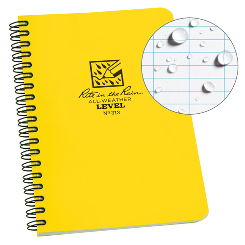 Carnet de notes de poche &agrave; spirale lat&eacute;rale, Couverture souple, Jaune, 64 Pages, 4-5/8" , 7"  Distribution Industrielle GC