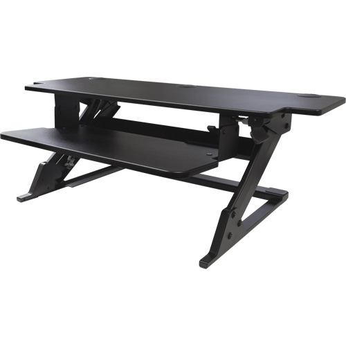 Poste de travail assis-debout Goya, Mod&egrave;le de bureau, 20" h x 42" la x 16" p, Noir Distribution Industrielle GC