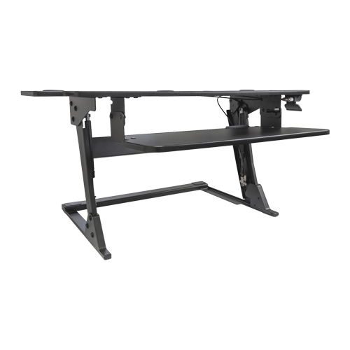 Poste de travail assis-debout Goya, Mod&egrave;le de bureau, 20" h x 42" la x 16" p, Noir Distribution Industrielle GC