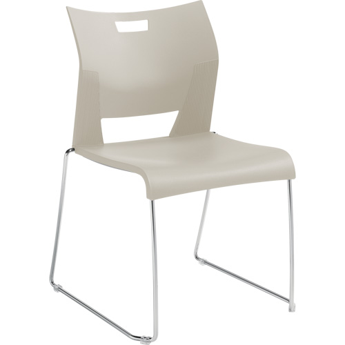 Chaise de formation sans bras Duet, Plastique, Hauteur 33-1/4", Capacit&eacute; 350 lb, Blanc Distribution Industrielle GC