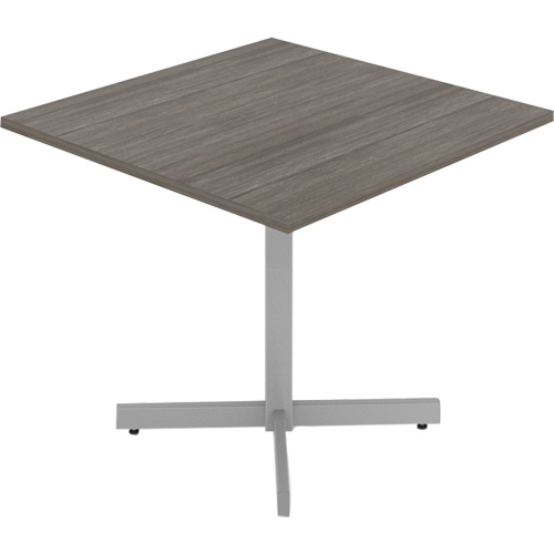 Tables de caf&eacute;t&eacute;ria, 36" lo x 36" la x 29-1/2" h, Dessus de 1", Stratifi&eacute;, Gris/Blanc Distribution Industrielle GC