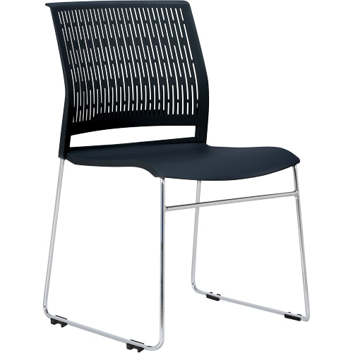Chaises empilables s&eacute;rie Activ, Polypropyl&egrave;ne, Hauteur 32-3/8", Capacit&eacute; 275 lb, Noir Distribution Industrielle GC