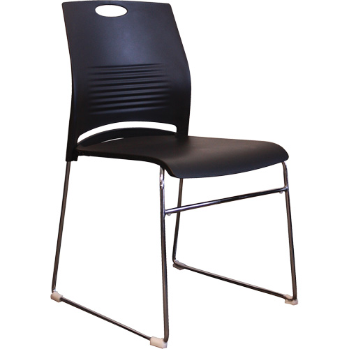 Chaises empilables s&eacute;rie Activ, Plastique, Hauteur 23", Capacit&eacute; 275 lb, Noir Distribution Industrielle GC