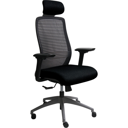 Era Series Adjustable Office Chair with Headrest, Fabric/Mesh, Black, 275 lbs. Capacity Distribution Industrielle GC