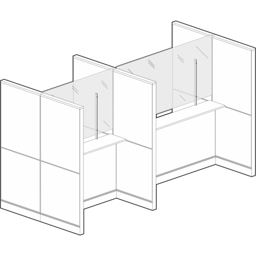 Clamp Mount Sneeze Guard, 36" W x 36" H Distribution Industrielle GC