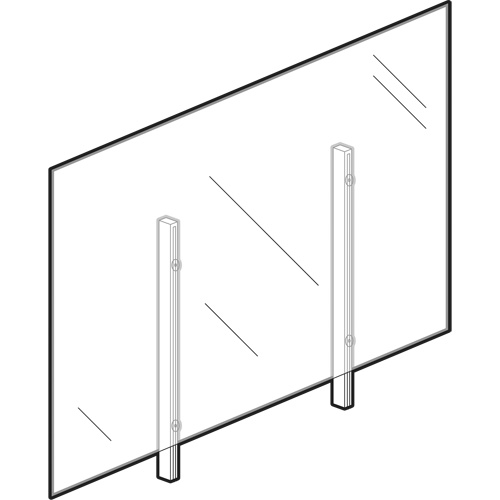 Sneeze Guard, 36" W x 36" H Distribution Industrielle GC