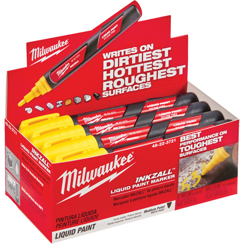 Marqueur &agrave; peinture Inkzall, Liquide, Jaune Distribution Industrielle GC