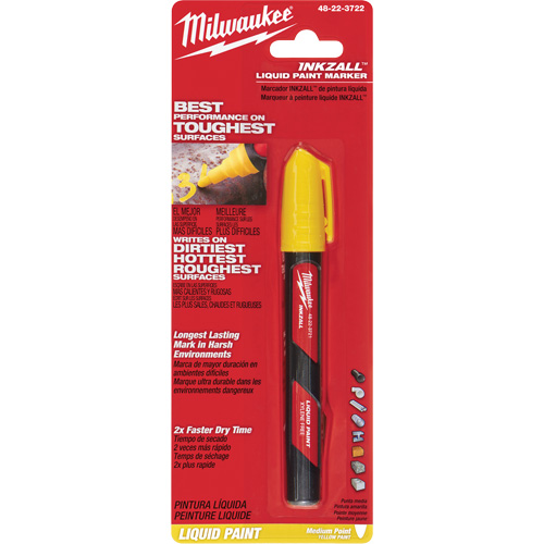 Marqueur &agrave; peinture Inkzall, Liquide, Jaune Distribution Industrielle GC