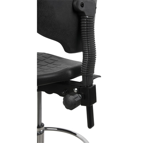Tabouret robuste et ergonomique, Mobile, Ajustable, 39" - 48", Polyur&eacute;thane Si&egrave;ge, Noir Distribution Industrielle GC