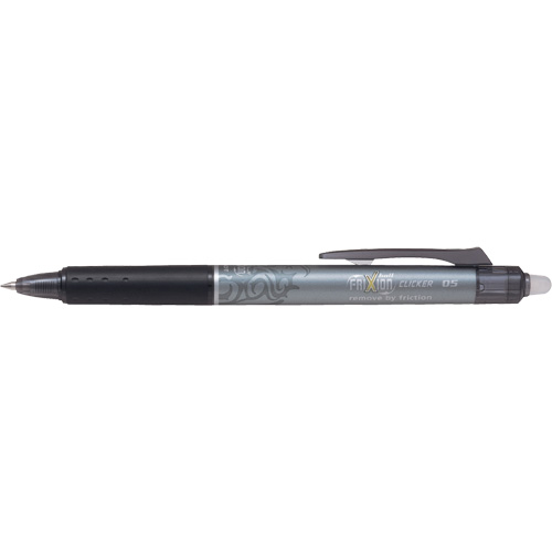 Stylo &agrave; cliquet Frixion Point, Noir, 0,5 mm, R&eacute;tractable Distribution Industrielle GC