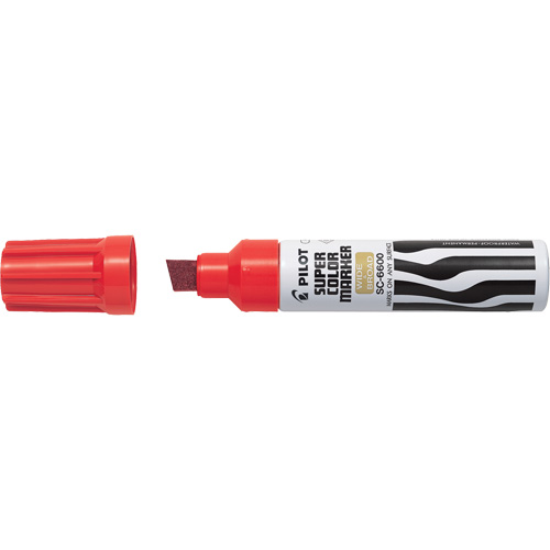 Super Colour Jumbo Permanent Marker, Red, Chisel Tip Distribution Industrielle GC