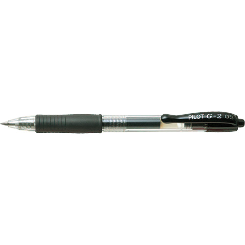 Stylo &agrave; encre gel G2, Noir, 0,5 mm, R&eacute;tractable Distribution Industrielle GC