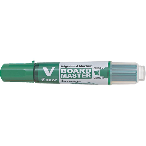 Marqueur effaçable &agrave; sec Vboard Master, Vert, Pointe Ciseau Distribution Industrielle GC
