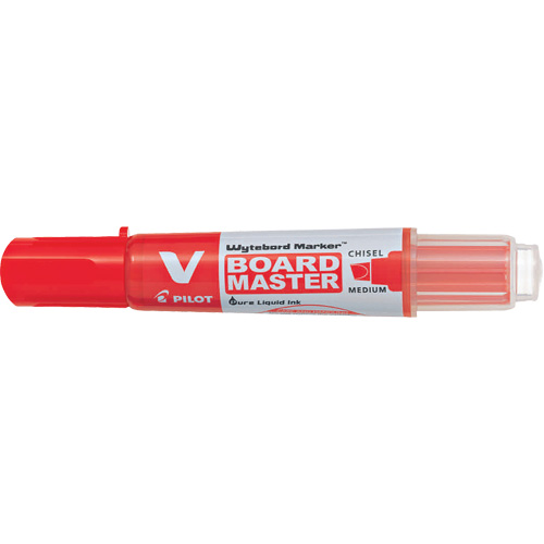 Marqueur effaçable &agrave; sec Vboard Master, Rouge, Pointe Ciseau Distribution Industrielle GC
