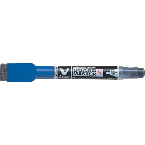 Marqueur effaçable &agrave; sec Vboard Master S avec efface, Bleu, Pointe Fin Distribution Industrielle GC