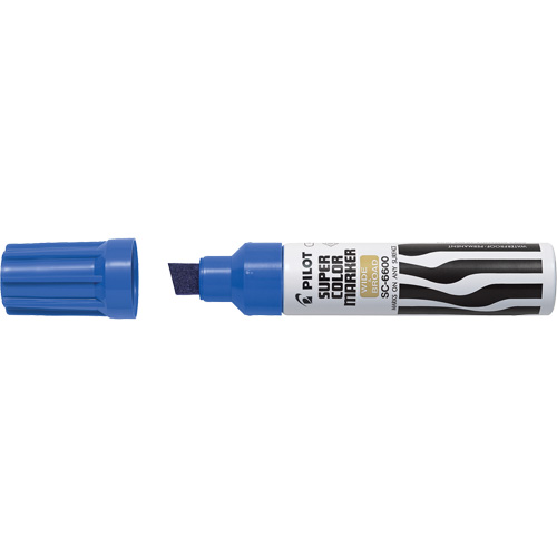 Super Colour Jumbo Permanent Marker, Blue, Chisel Tip Distribution Industrielle GC