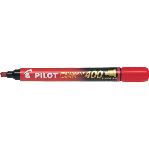 Marqueur permanent 400, Rouge, Pointe Ciseau Distribution Industrielle GC