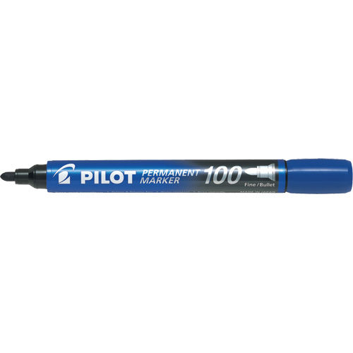 Marqueur permanent s&eacute;rie 100, Bleu, Pointe Ronde Distribution Industrielle GC
