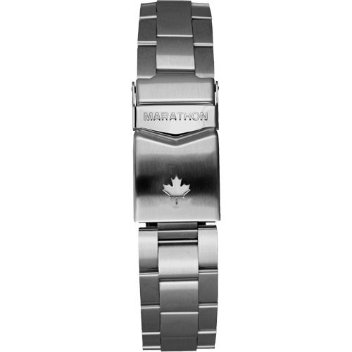 Grande montre automatique de plong&eacute;e avec feuille d'&eacute;rable gris et bracelet en acier inoxydable, Num&eacute;rique, &agrave; piles, 41 mm, Argent Distribution Industrielle GC