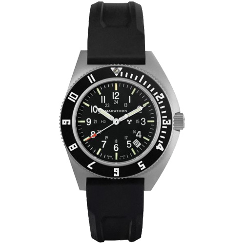Montre Steel Navigator avec date sur ensemble bracelet en caoutchouc noir de trois morceaux, Num&eacute;rique, &agrave; piles, 41 mm, Noir Distribution Industrielle GC