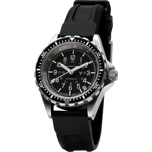 Montre Steel Navigator avec date sur ensemble bracelet en caoutchouc noir de trois morceaux, Num&eacute;rique, &agrave; piles, 36 mm, Noir Distribution Industrielle GC