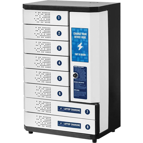 Casier de recharge libre-service &agrave; 8 baies KwikBoost Distribution Industrielle GC