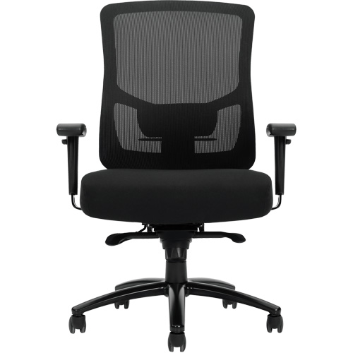 Chaise &agrave; dossier haut avec m&eacute;canisme &agrave; basculement synchronis&eacute; robuste Raven 400, Mailles, Noir, Capacit&eacute; 400 lb Distribution Industrielle GC