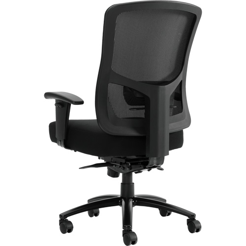 Chaise &agrave; dossier haut avec m&eacute;canisme &agrave; basculement synchronis&eacute; robuste Raven 400, Mailles, Noir, Capacit&eacute; 400 lb Distribution Industrielle GC