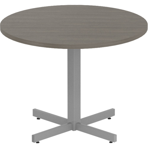Table ronde &agrave; hauteur r&eacute;glable Newland, 36" lo x 36" la x 29" h, Dessus de 1", Stratifi&eacute;, Brun Distribution Industrielle GC