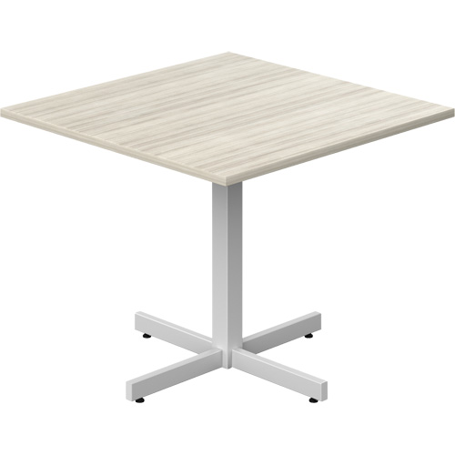Table carr&eacute;e &agrave; hauteur r&eacute;glable Newland, 36" lo x 36" la x 29" h, Dessus de 1", Stratifi&eacute;, Havane Distribution Industrielle GC
