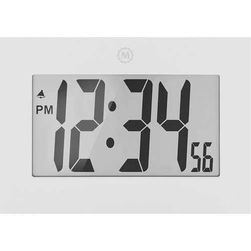 Horloge &agrave; grand cadre, Num&eacute;rique, &agrave; piles, 9" la x 1" p x 6,5" h, Blanc Distribution Industrielle GC