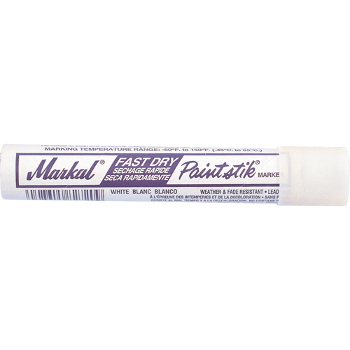 Fast Dry Paintstik&reg; Paint Marker -50° to 150°F, Solid Stick, White Distribution Industrielle GC