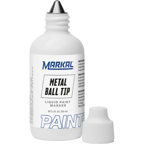 Marqueur Paint-Riter avec pointe en bille m&eacute;tallique, Liquide, Blanc Distribution Industrielle GC