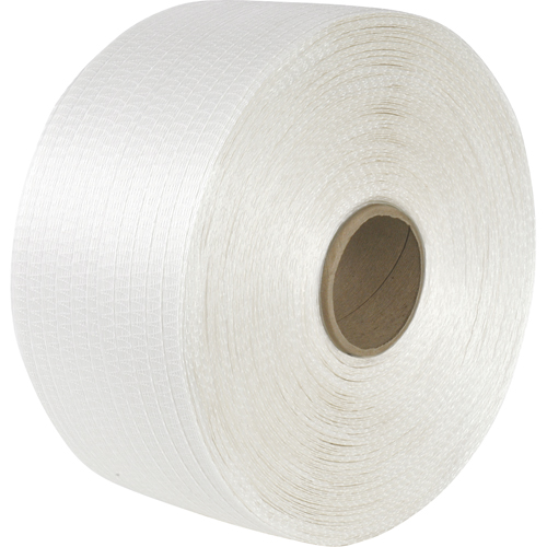 Feuillard en cordon tiss&eacute;, Cordon en polyester, 1/2" la x 3900' lo, Calibre Manuel Distribution Industrielle GC