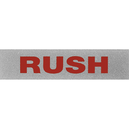 &eacute;tiquettes pour traitement sp&eacute;cial Rush, 5" lo x 2" la, Noir/rouge Distribution Industrielle GC