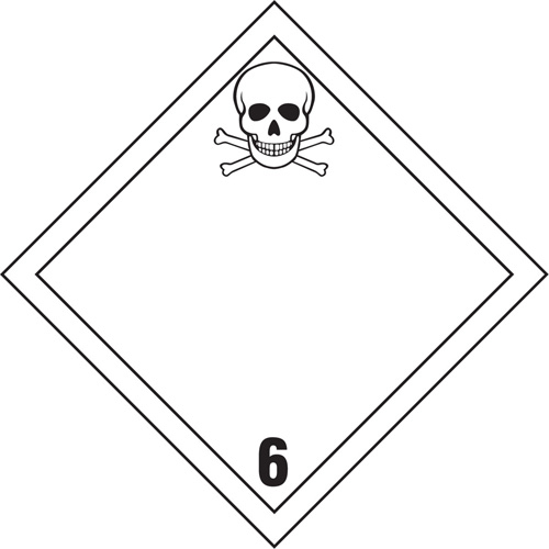 &eacute;tiquettes d'exp&eacute;dition TMD, Classe 6,1, Substances toxiques, Vinyle Distribution Industrielle GC