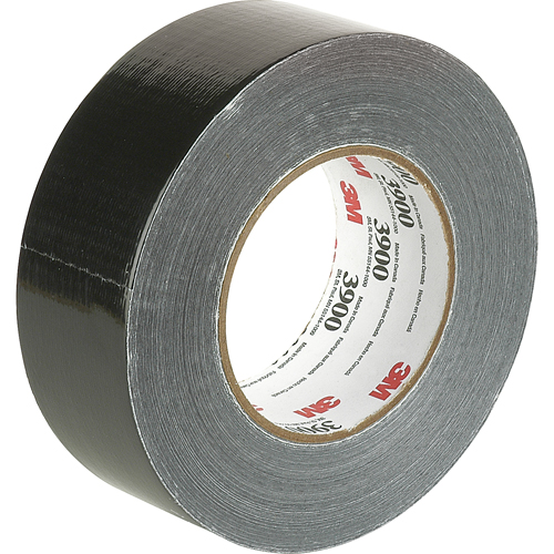 Rubans adh&eacute;sifs 3900 color&eacute;s de cat&eacute;gorie &eacute;conomique, 8 mils, Noir, 48 mm (2") x 55 m (180') Distribution Industrielle GC