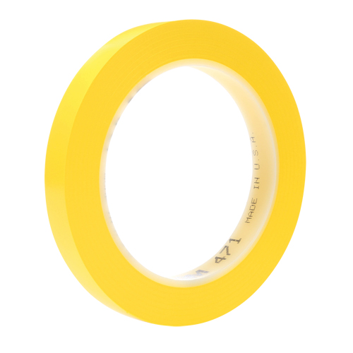 471 Vinyl Tape, 38 mm (1-1/2") W x 32.9 m (108') L, 5.3 mils, Yellow Distribution Industrielle GC