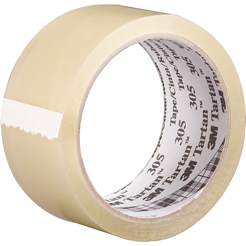 Tartan 305 Box Sealing Tape, Acrylic Adhesive, 1.6 mil, 48 mm (2") x 100 m (328') Distribution Industrielle GC