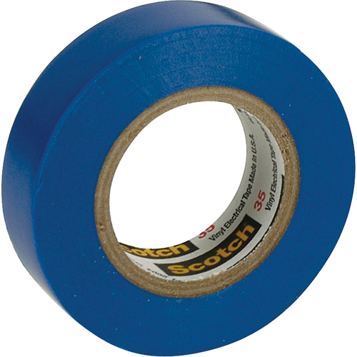 Rubans en vinyle pour codage en couleurs 35 Scotch, 12,7 mm (1/2") x 20,1 m (66'), Bleu, 7 mils Distribution Industrielle GC