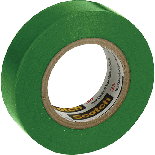 Rubans en vinyle pour codage en couleurs 35 Scotch, 12,7 mm (1/2") x 6,1 m (20'), Vert, 7 mils Distribution Industrielle GC