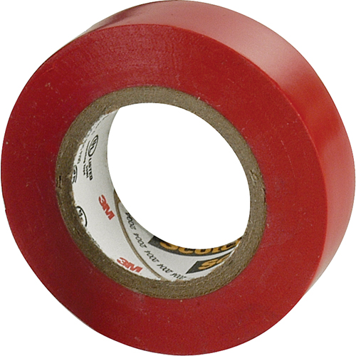 Rubans en vinyle pour codage en couleurs 35 Scotch, 12,7 mm (1/2") x 6,1 m (20'), Rouge, 7 mils Distribution Industrielle GC