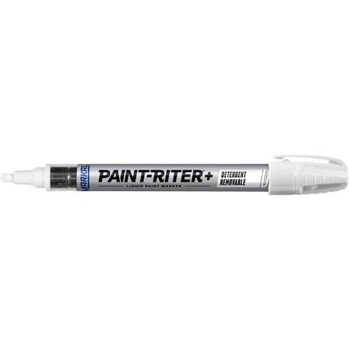 Marqueur &agrave; peinture nettoyable au d&eacute;tergent Paint-Riter+, Liquide, Blanc Distribution Industrielle GC