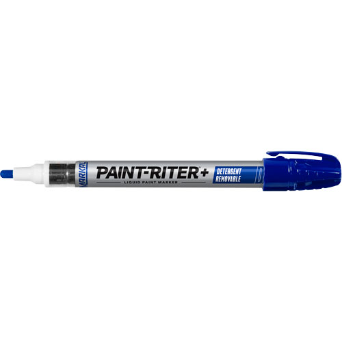 Marqueur &agrave; peinture nettoyable au d&eacute;tergent Paint-Riter+, Liquide, Bleu Distribution Industrielle GC
