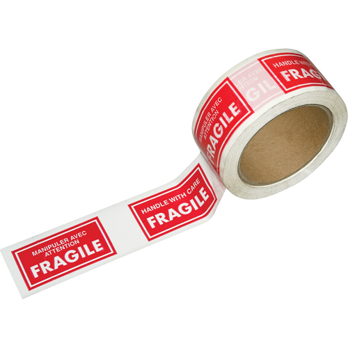 Rubans avec messages pr&eacute;-imprim&eacute;s, 1-7/8" la, Blanc/rouge Distribution Industrielle GC