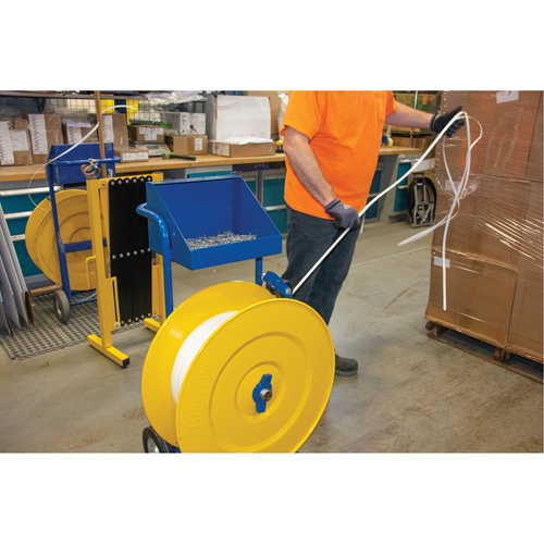 Strapping Dispenser, Polyester/Steel/Polypropylene Straps, 16"/8" Core Dia., 3"/8"/6" Roll Width Distribution Industrielle GC